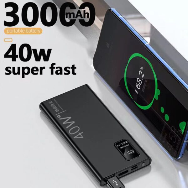 2023 Power Bank 40W Fast charge 30000mAh QC FCP Fast Charge Powerbank For Laptop Smartphone Tablet Switch Portable External