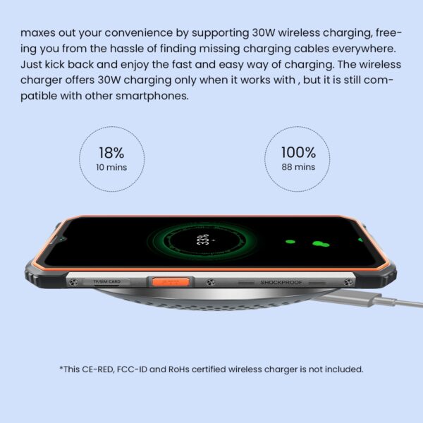 Blackview W2 Wireless Charger for BV9200 Wireless Charger 30W Magnetic Wireless Charger Type C Fast Charging Pad Stand