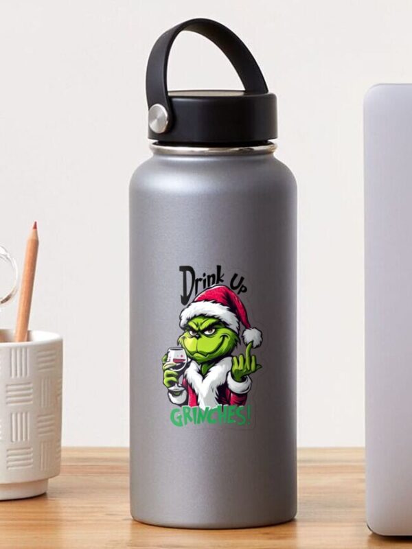 Have a drink with the Grinch Sticker - Image 4