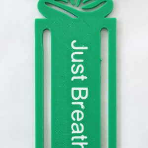 Meditation Bookmark – "Just Breathe" Yoga Inspired Lotus Pose Design | Mindfulness Gift for Book Lovers